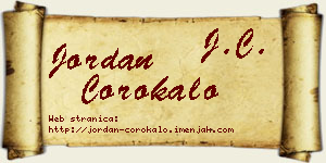 Jordan Čorokalo vizit kartica